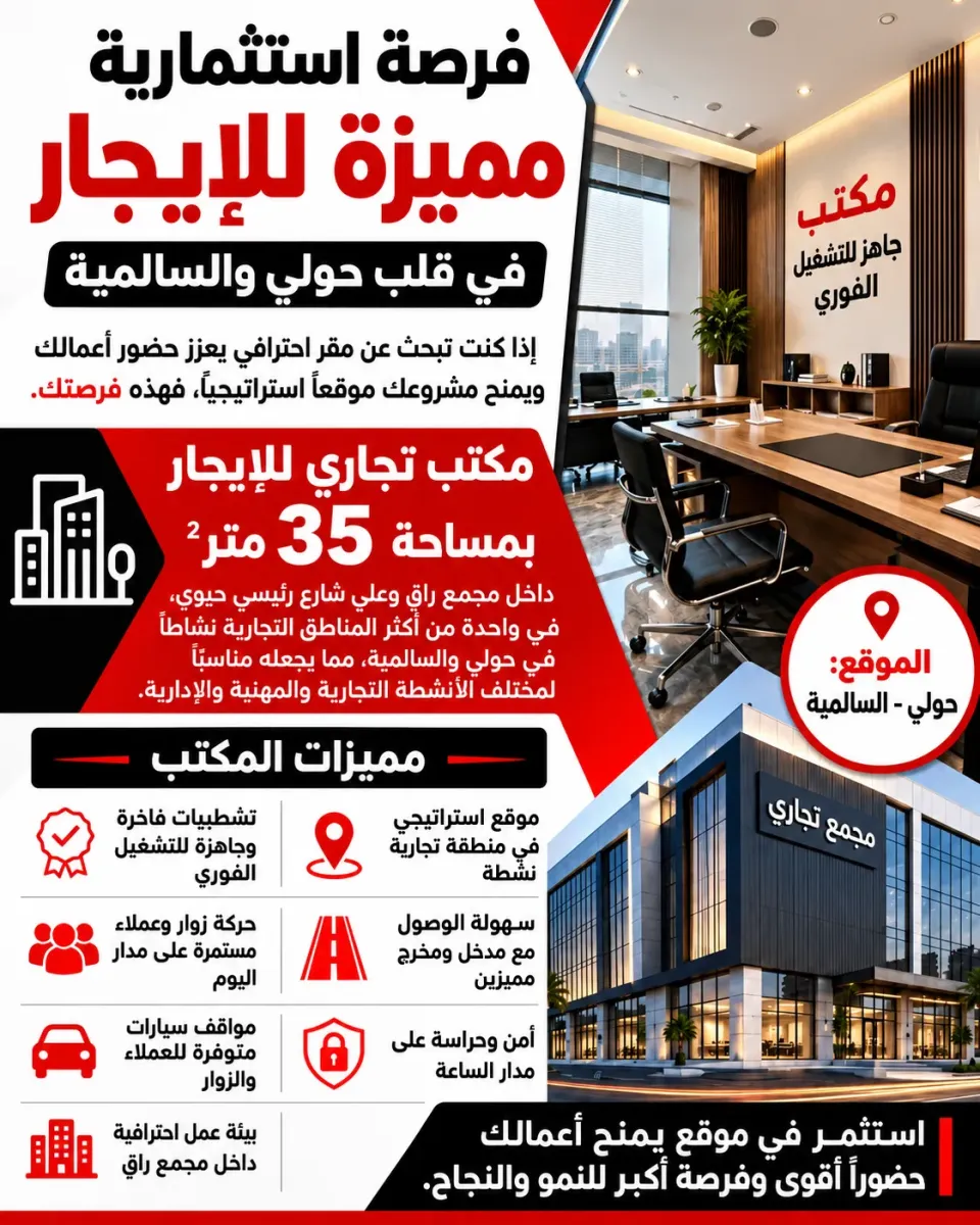 محلات ومكاتب للايجار في السالمية