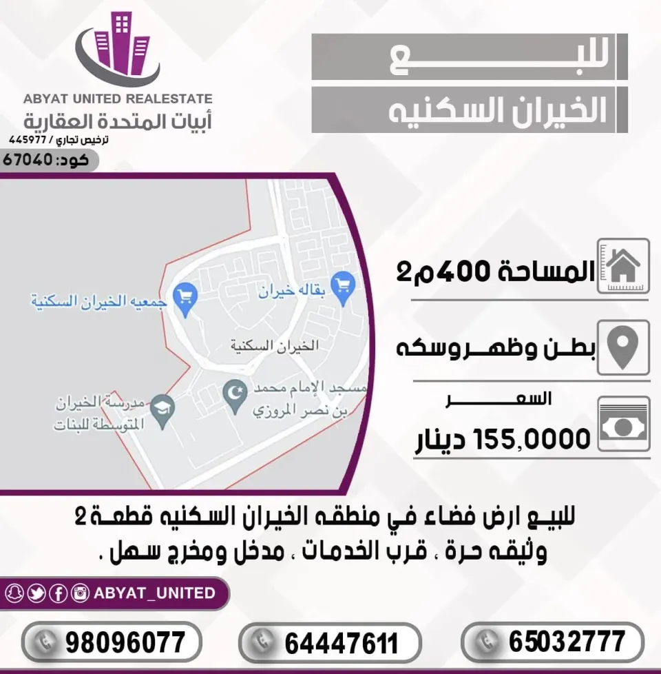 Land For Sale in Khiran Residential Land Side