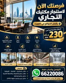 محلات ومكاتب للايجار في الفروانية